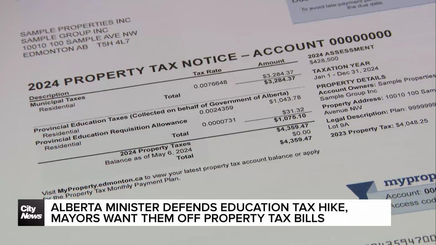 Mayors want Alberta tax off municipal bills