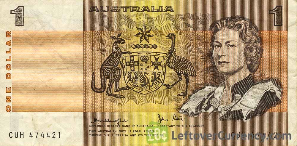 1 Australian Dollar banknote, Exchange yours for cash today