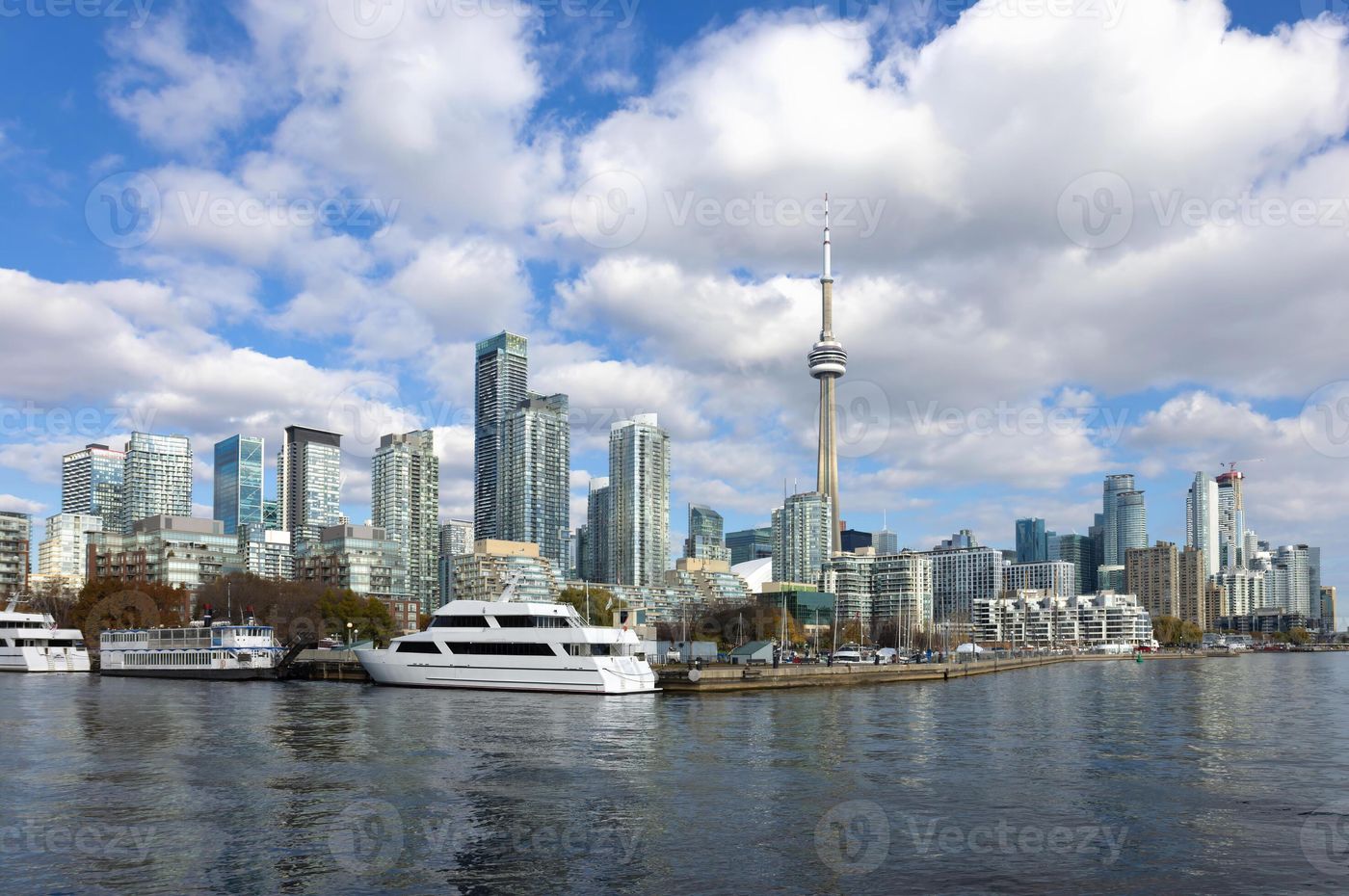 Toronto financial district skyline and modern architecture. View from  Ontario lake. 75540124 Stock Photo at Vecteezy