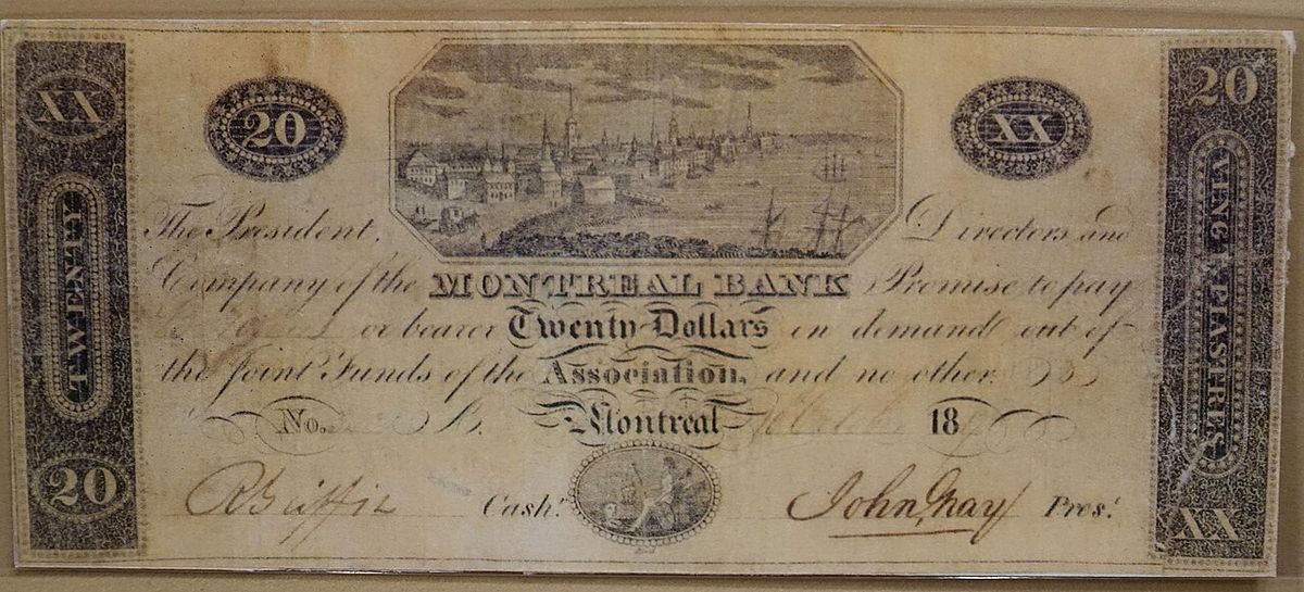 Exhibit in the Bank of Montréal Museum - Bank of Montreal, Main Montreal Branch - 119, rue Saint-Jacques, Montreal, Quebec, Canada.