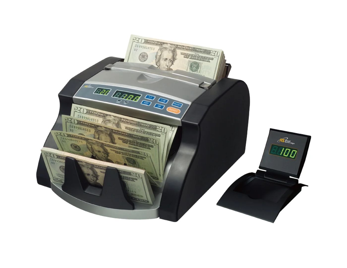 RBC-1200-CA / Canadian Commercial CAD/USD Currency Bill Counter (Refur, Royal Sovereign Outlet Store