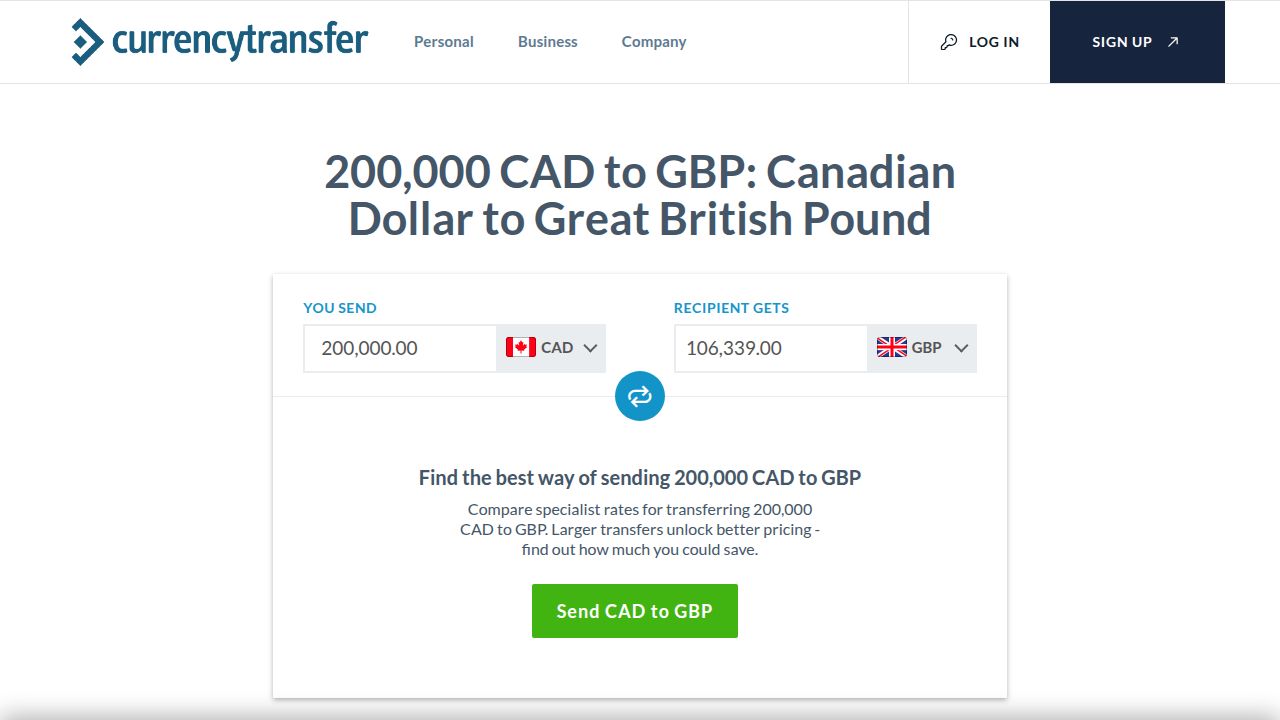 200,000 CAD to GBP: Convert Canadian Dollar to Great British Pound
