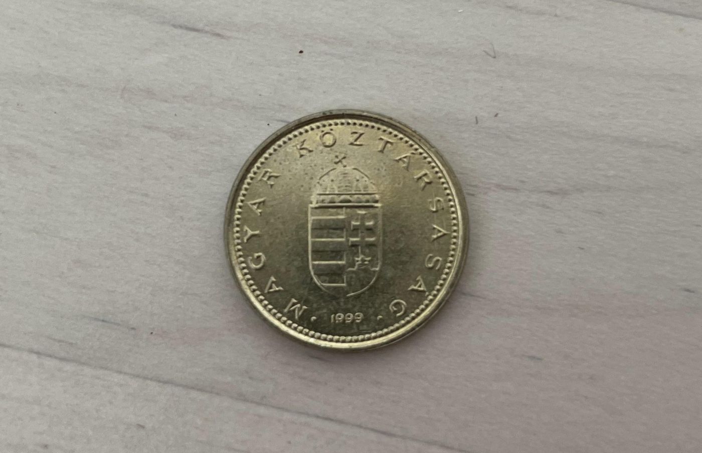 My personal treasure. 760 pieces of 1 Forint (Hungarian currency).  Discontinued in 2013 and worth nothing but sometimes I imagine as its go