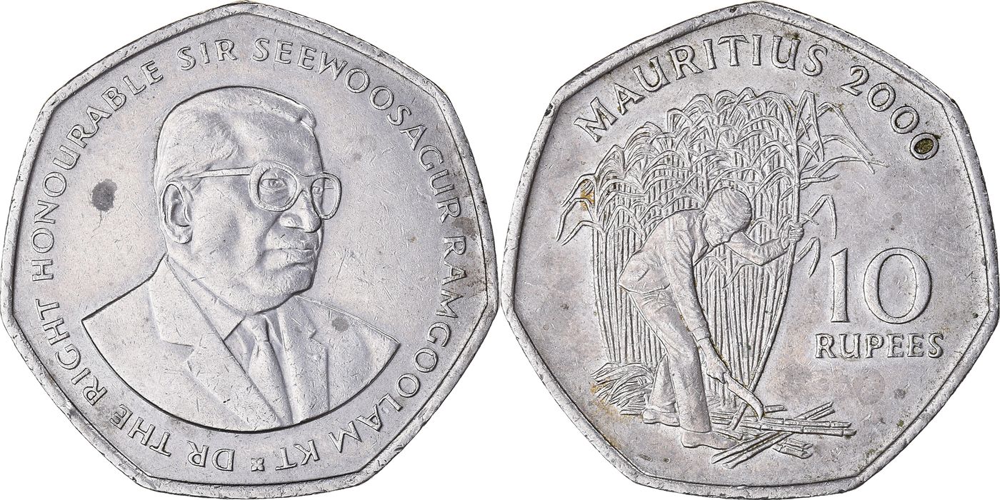 Coin, Mauritius, 10 Rupees, 2000, , Silver, KM:62 | African Coins