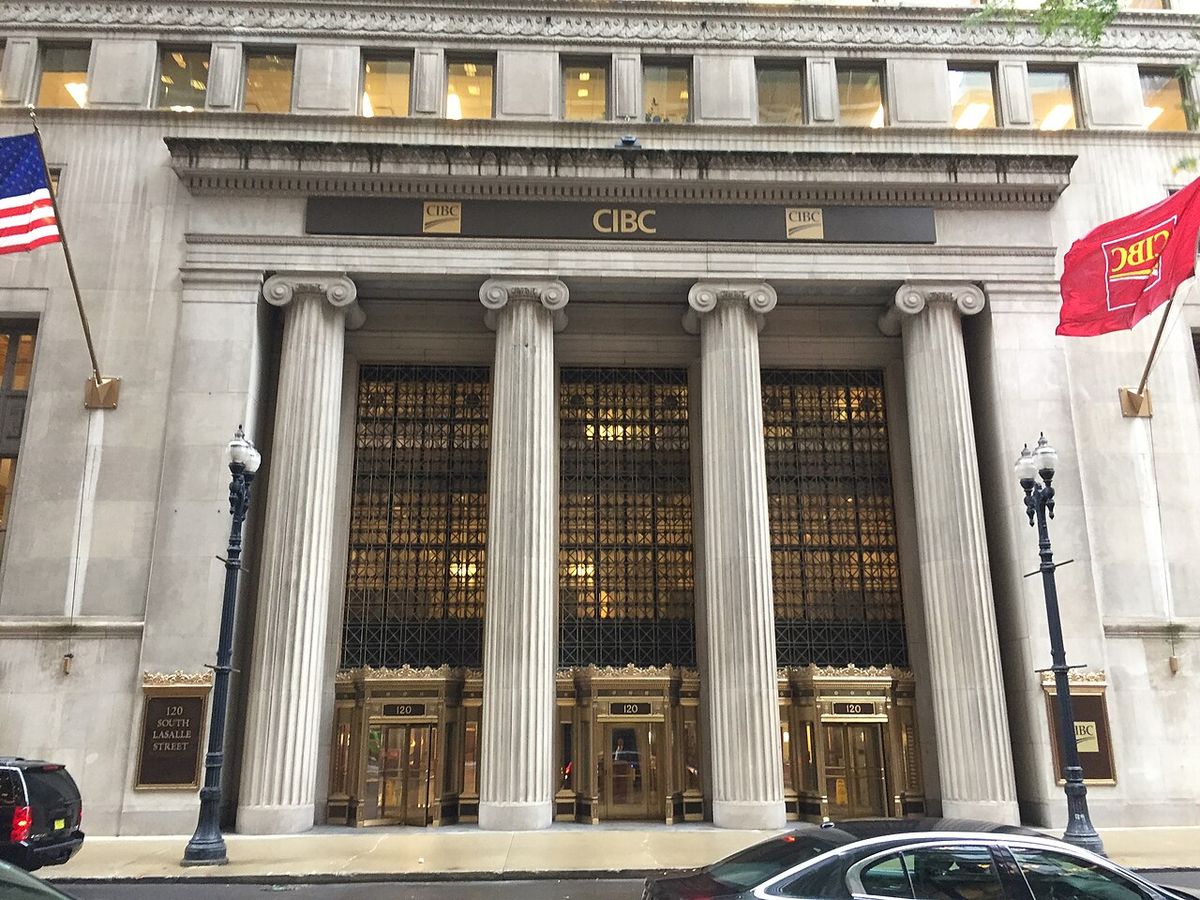 The CIBC building at 120 S LaSalle St in Chicago, Illinois on October 11, 2017.