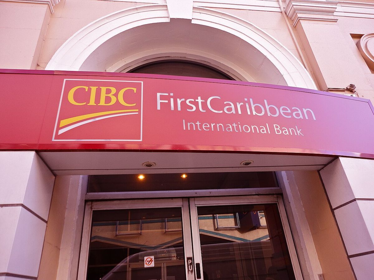 CIBC FirstCaribbean International Bank in Bridgetown, St. Michael, Barbados, New Years Eve Day 2011.