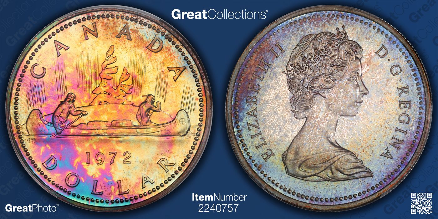 Canada 1972 Silver Dollar Voyageur KM-76.1 PCGS SP-67 (Toned) (Item  2240757) | GreatCollections Coin Auctions