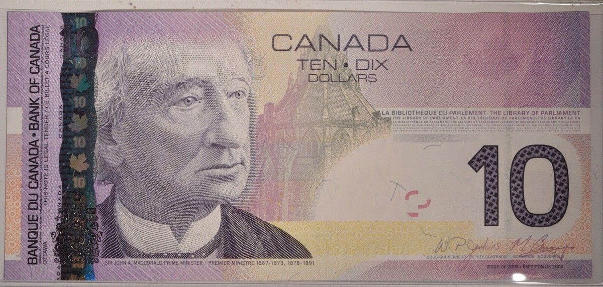 Canada $10 Dollar Bill, Series 2005 - UNCIRCULATED