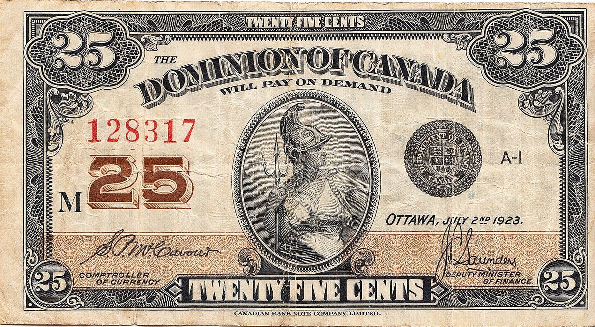 Billet canadien de 0,25$, troisième émission (1923)