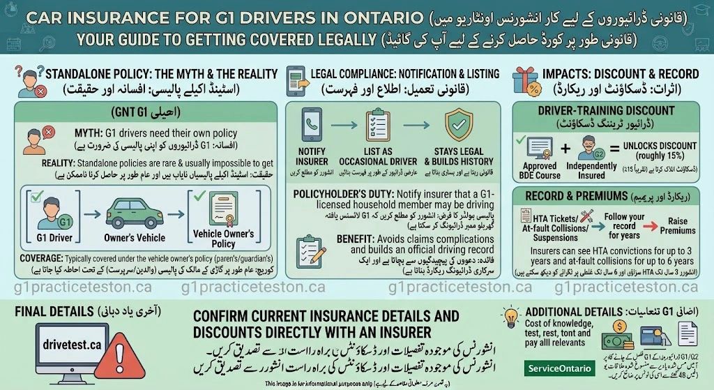 Restrictions du permis G1 en Ontario, g1practiceteston.ca