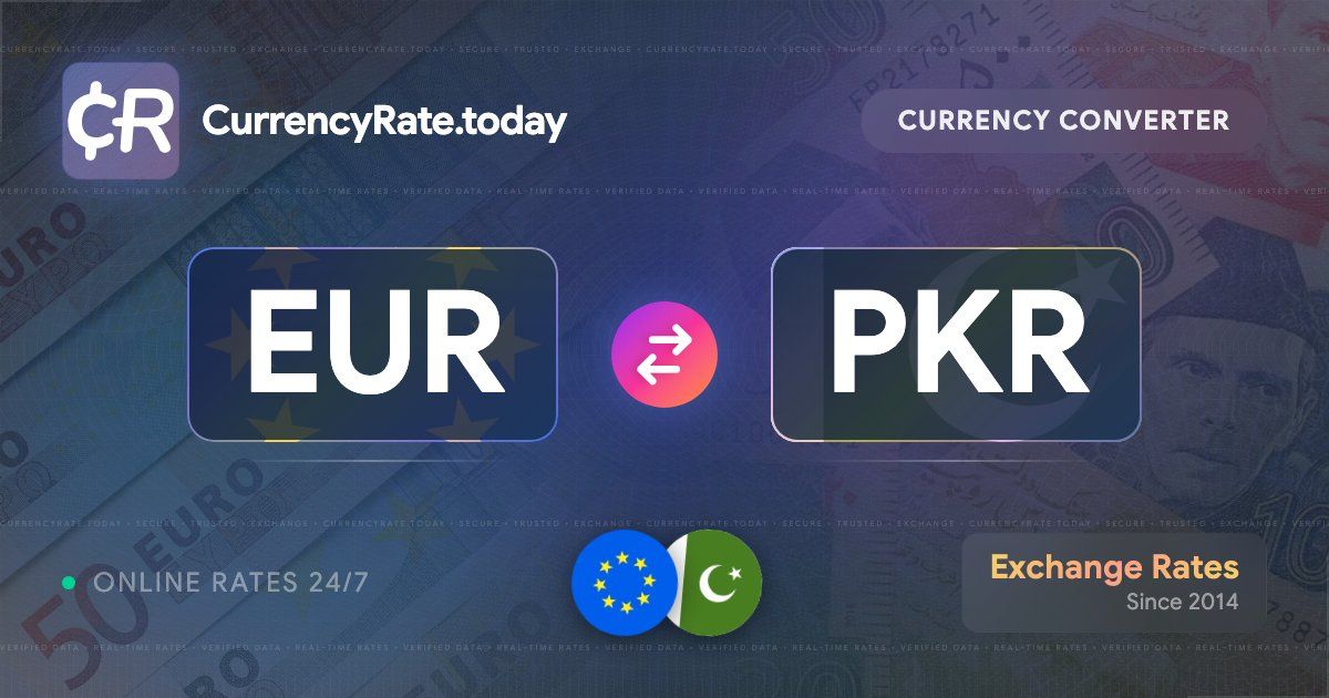 100 Euros (EUR) to Pakistani Rupees (PKR) - Currency Converter