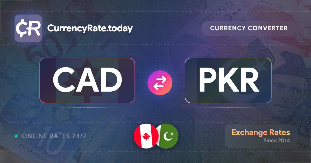35 Canadian Dollars (CAD) to Pakistani Rupees (PKR) - Currency Converter
