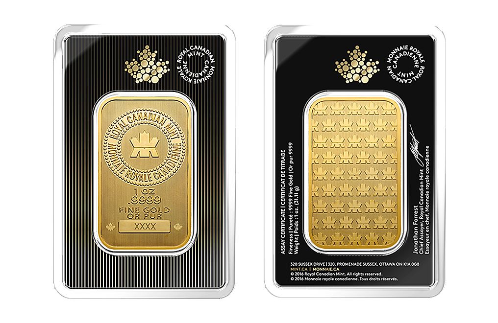 Buy 1 oz Canadian Gold Bars | Buy Gold Bars | Kitco