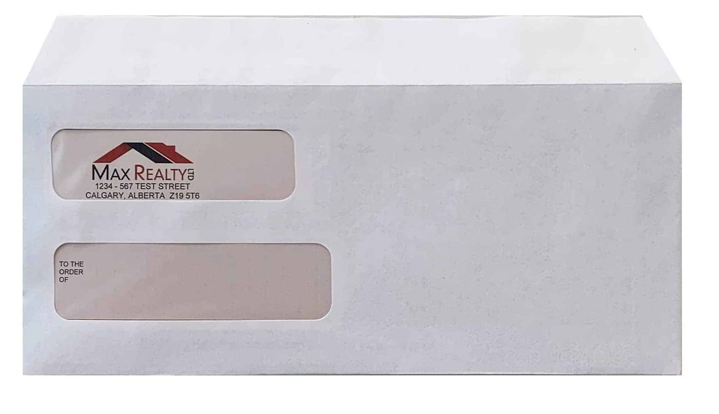 Oversized Double-Window Cheque Envelopes