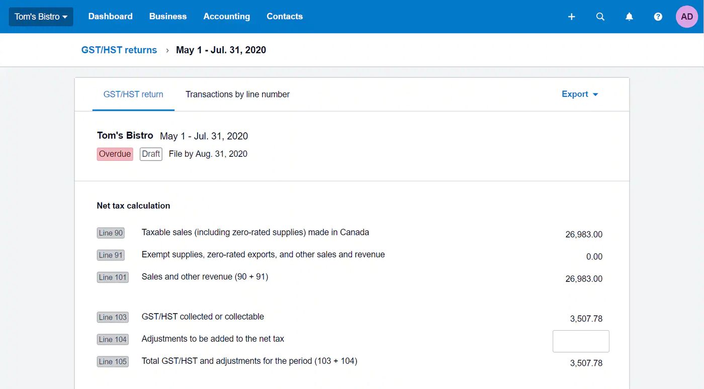 Canadian Sales Tax, File GST, HST Filing | Xero CA