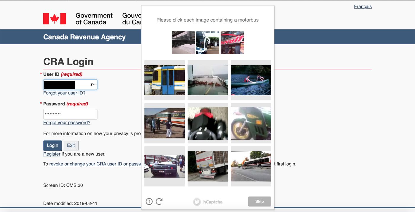 The Canada Revenue Agency Site Is Back Online…. And I Believe Their New  Security Measures Are A #Fail | The IT Nerd