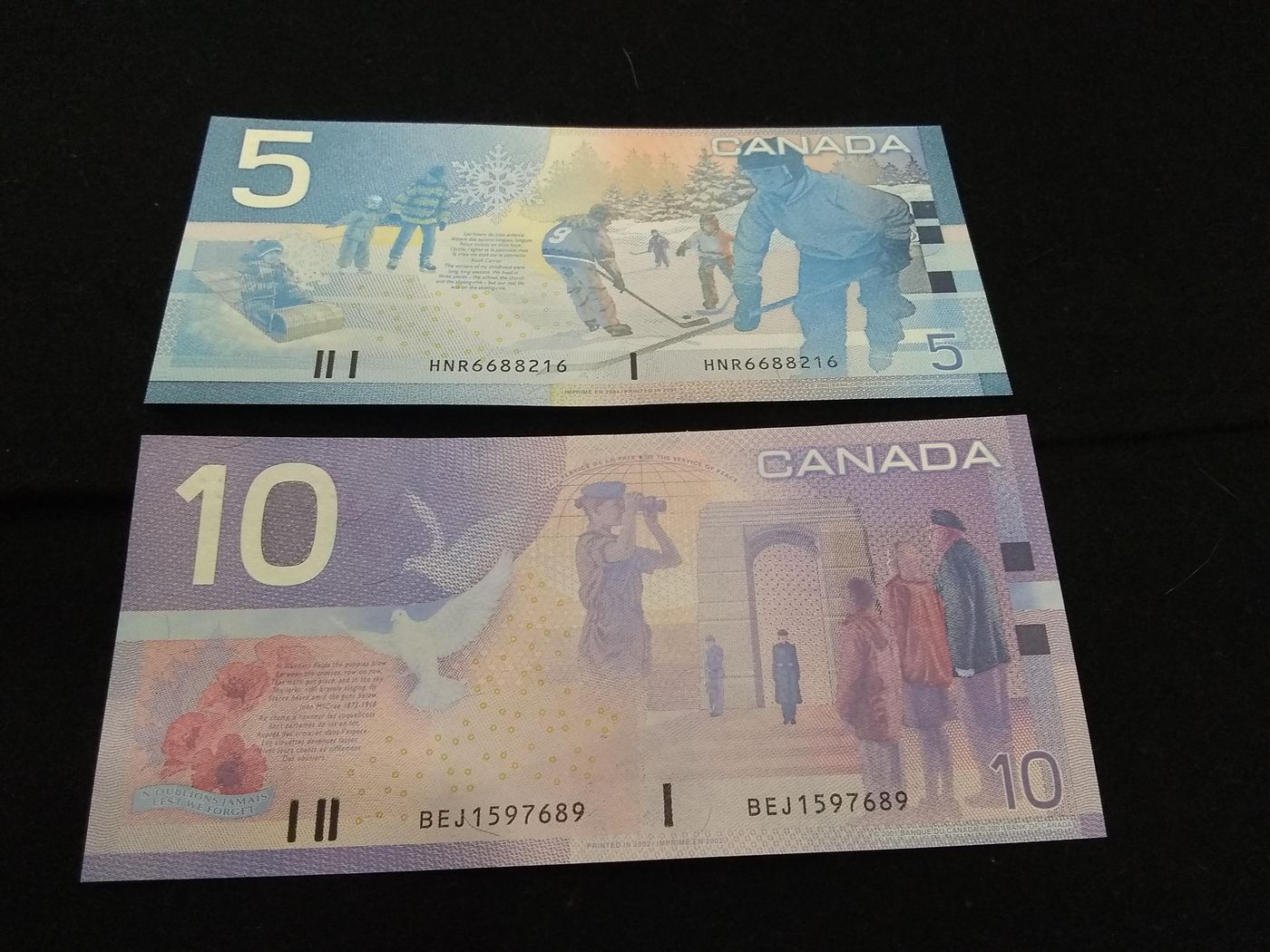 Original "Canadian journey" series of bank notes from 2001-2002. :  r/papermoney