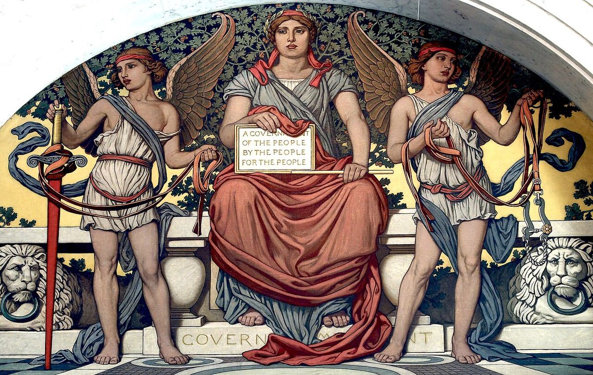 Detail from Government. Mural by Elihu Vedder. Lobby to Main Reading Room, Library of Congress Thomas Jefferson Building, Washington, D.C. M