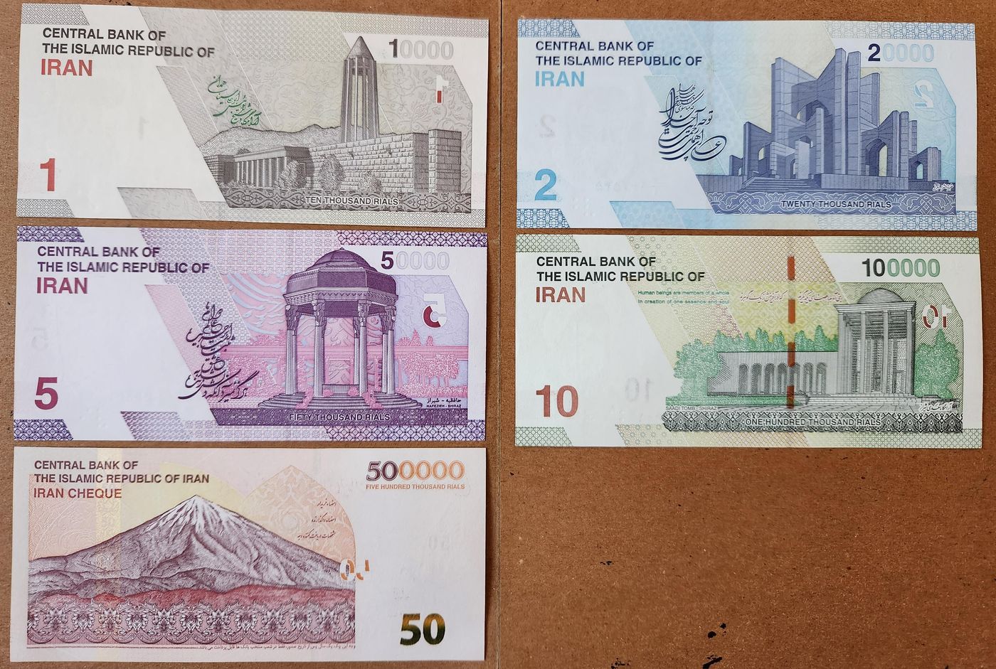 Current Issue Iranian Rial (IRR) Banknotes : r/Banknotes