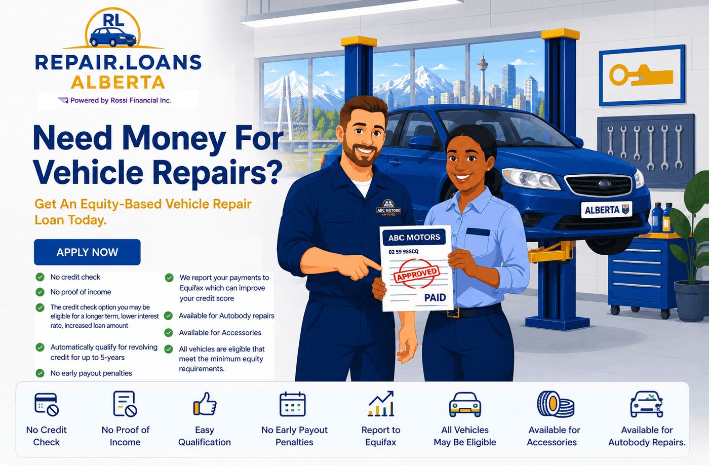 Repair Loans Alberta | Vehicle Repair Financing Alberta