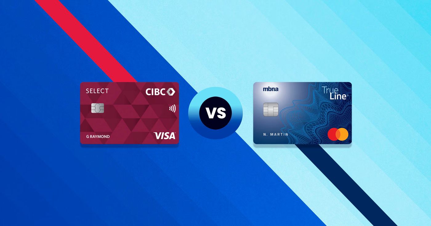 Comparison: MBNA True Line Mastercard Credit Card vs CIBC Select Visa Card  | Milesopedia
