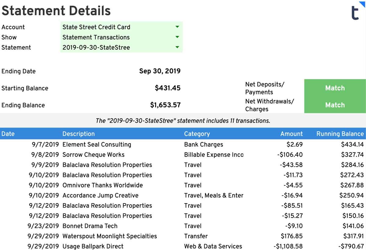 Docs: Bank Statement Reconciliation Sheet, gSheets Templates, Tiller  Community