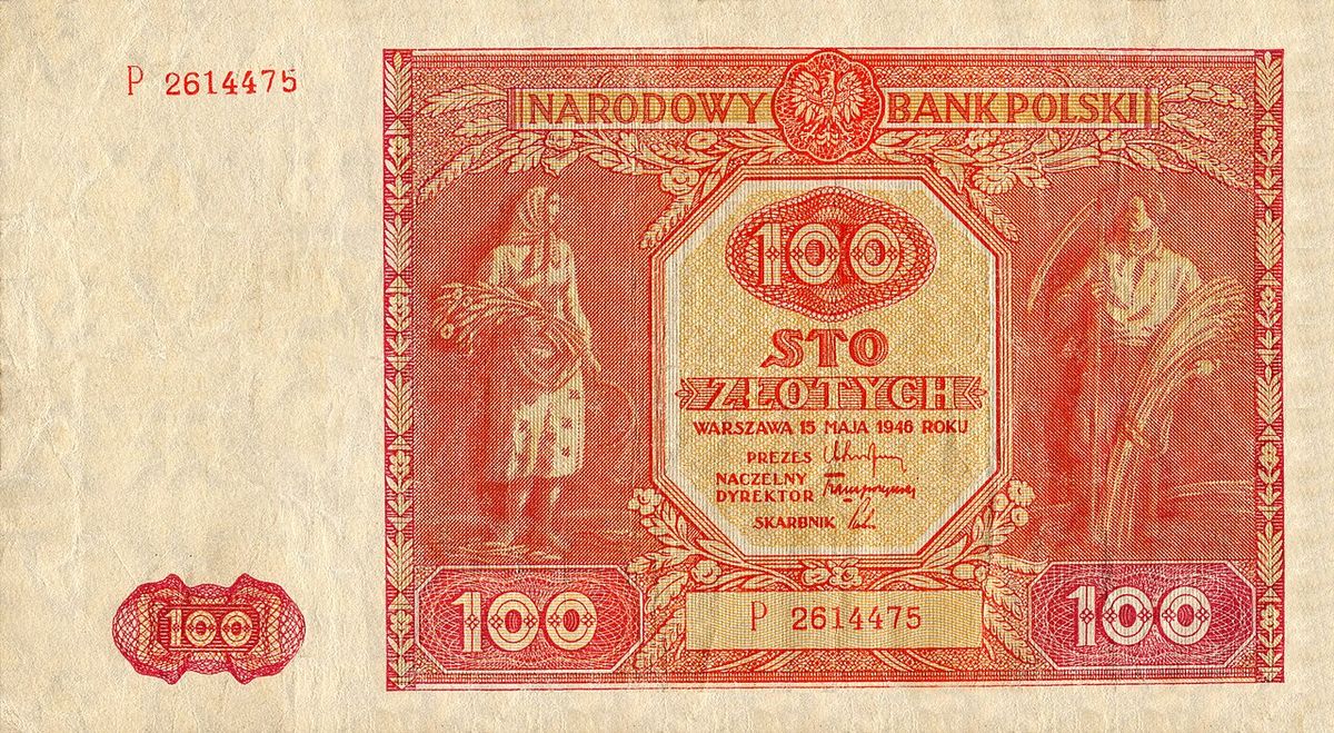 Paper money: Poland: 100 zlotych 1946 year