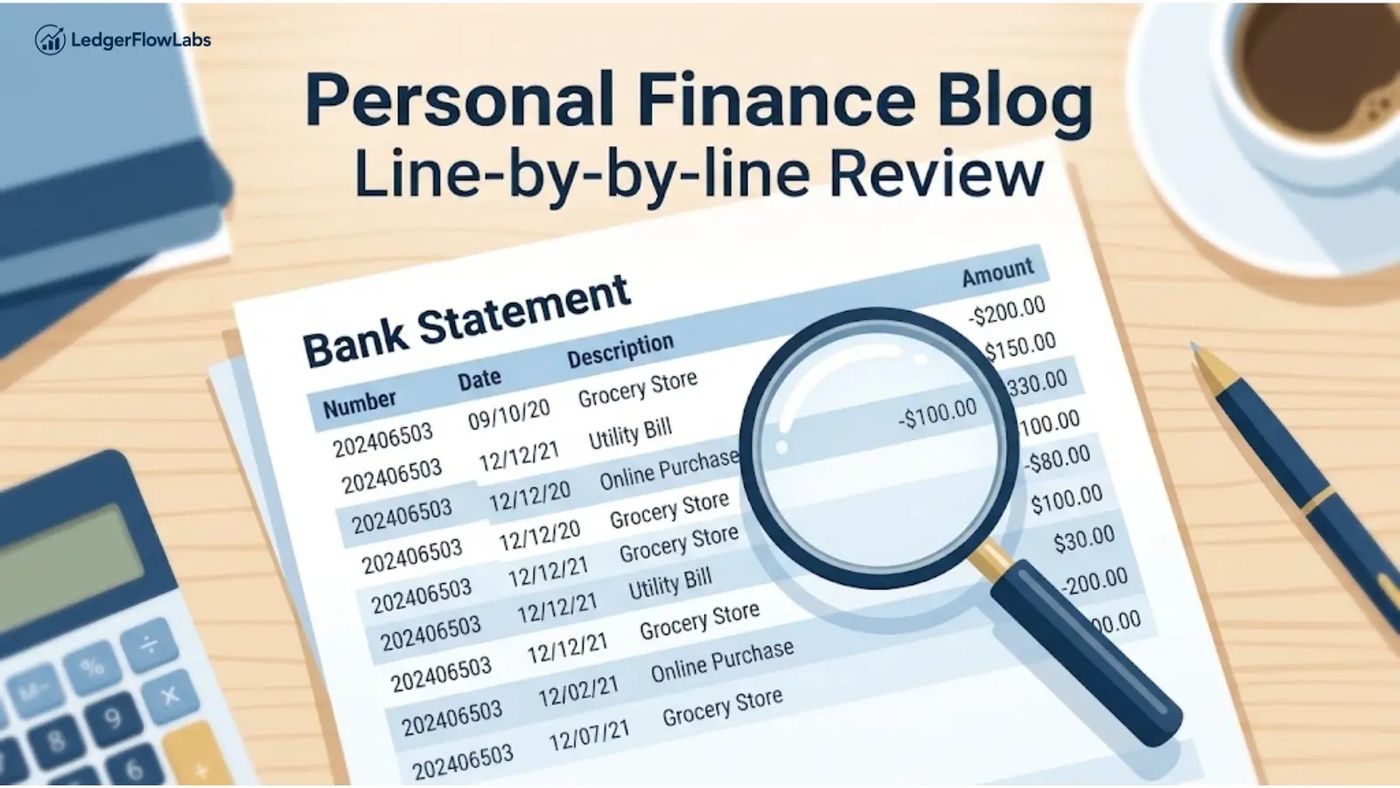 How to Read a Bank Statement, Line by Line, Ledger Flow Labs