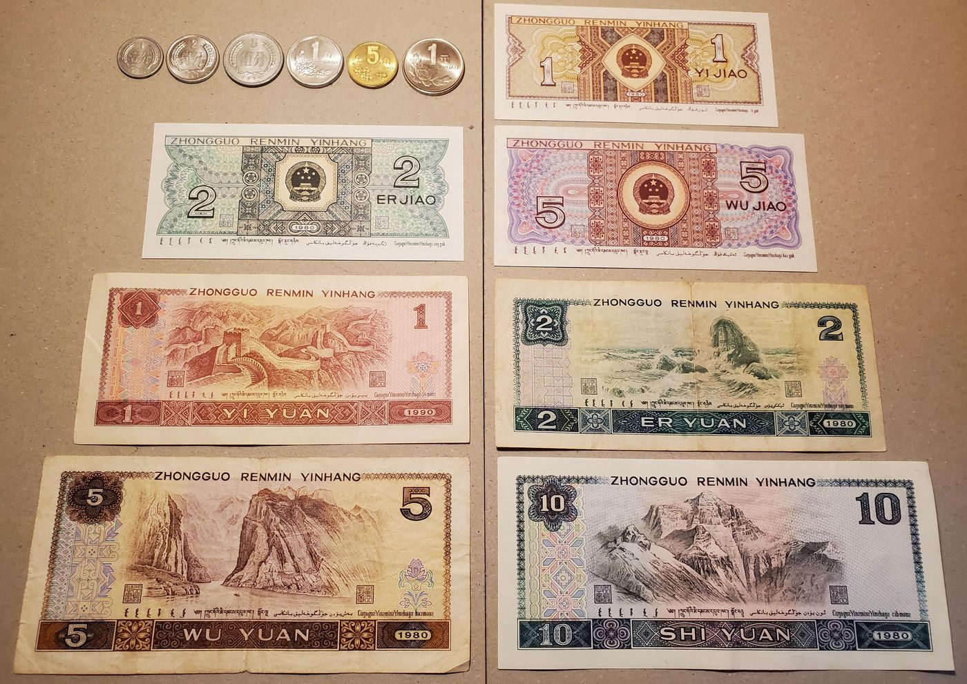 4th Issue of Chinese Yuan Renminbi (1980-1996) Notes & Coins : r/Banknotes