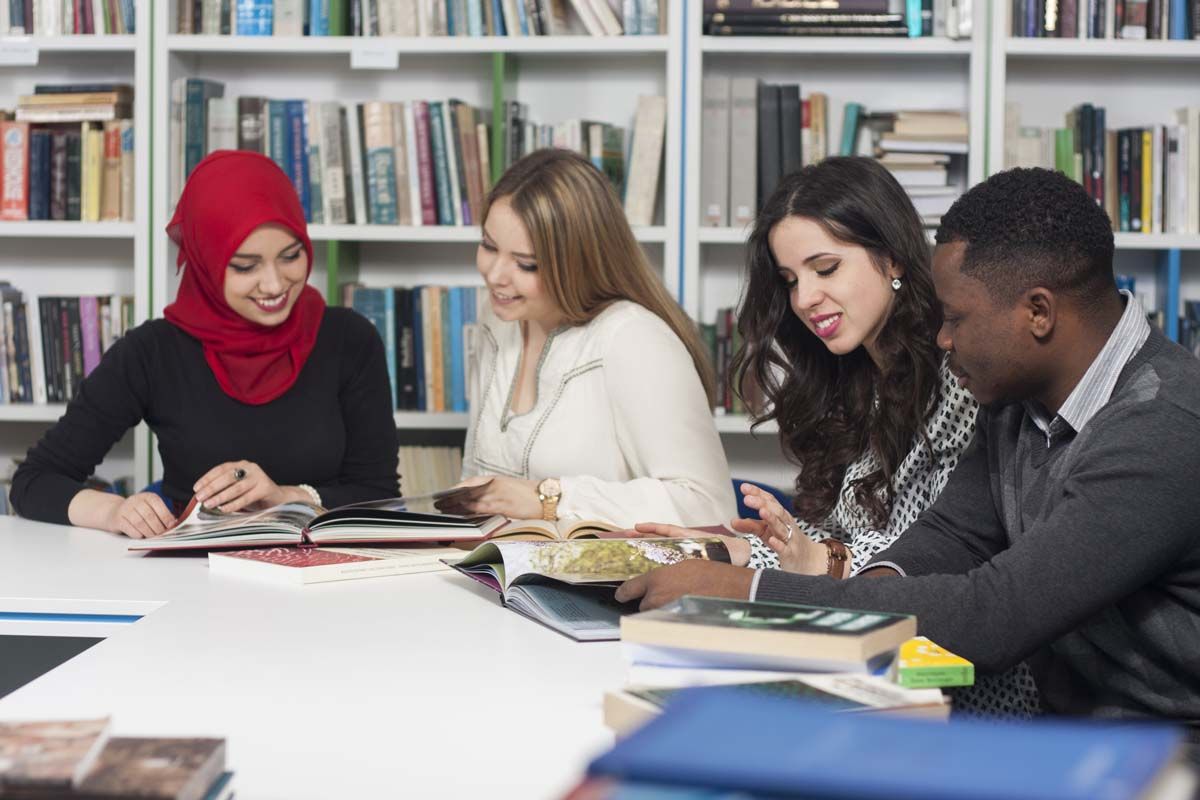 Group of students studying at university library, Professional Standards  Board
