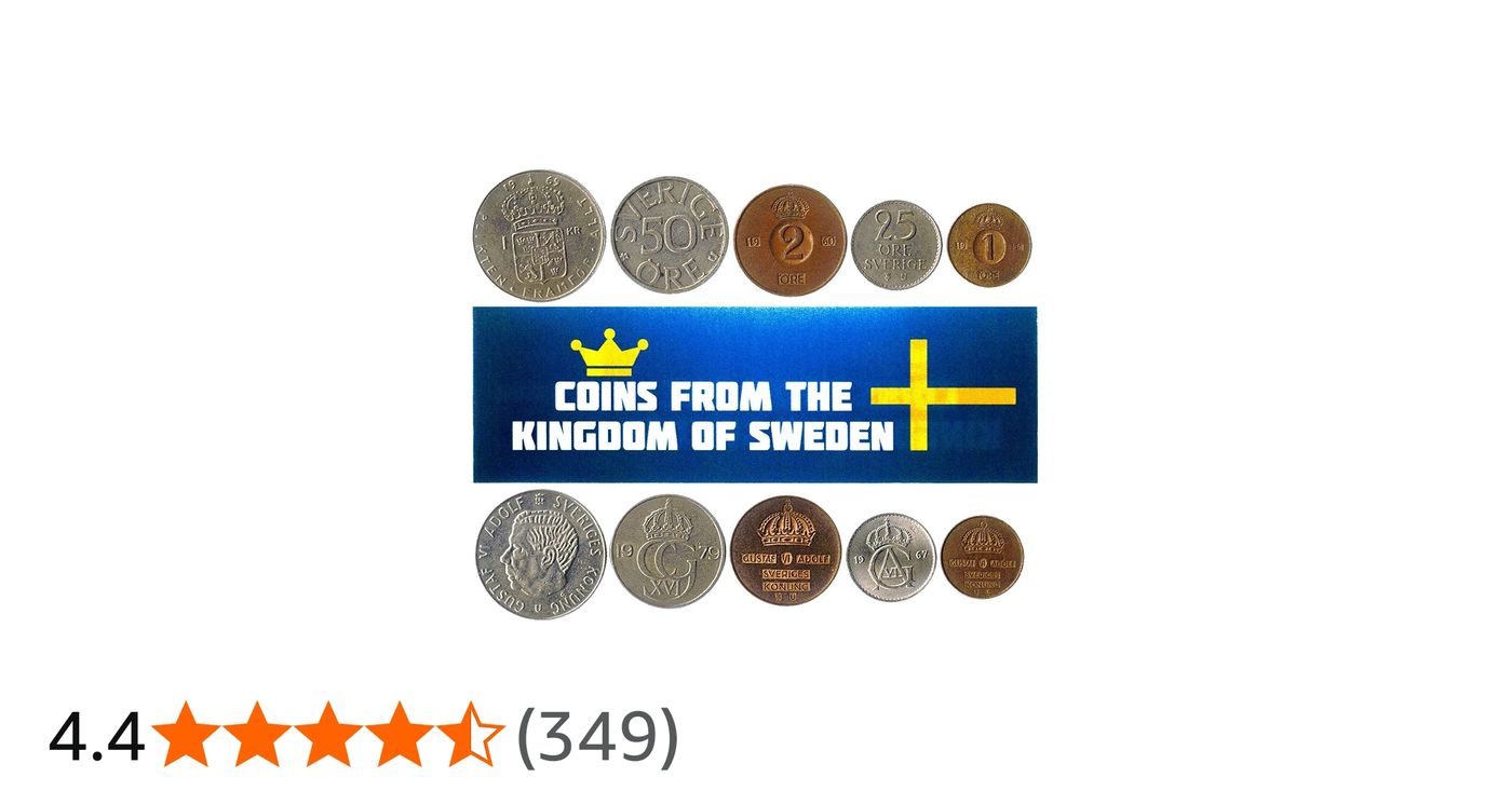 Sweden 5 Mixed Coins | 1 Ore to 1 Krona | Swedish Currency Since 1950 :  Amazon.ca: Toys & Games