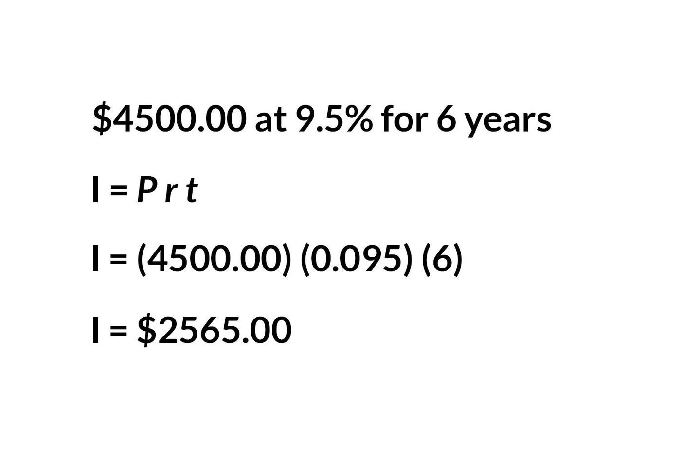 Calculate Simple Interest Principal, Rate, or Time