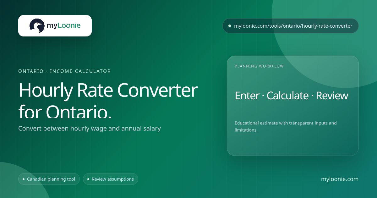Ontario Hourly Salary Converter | MyLoonie