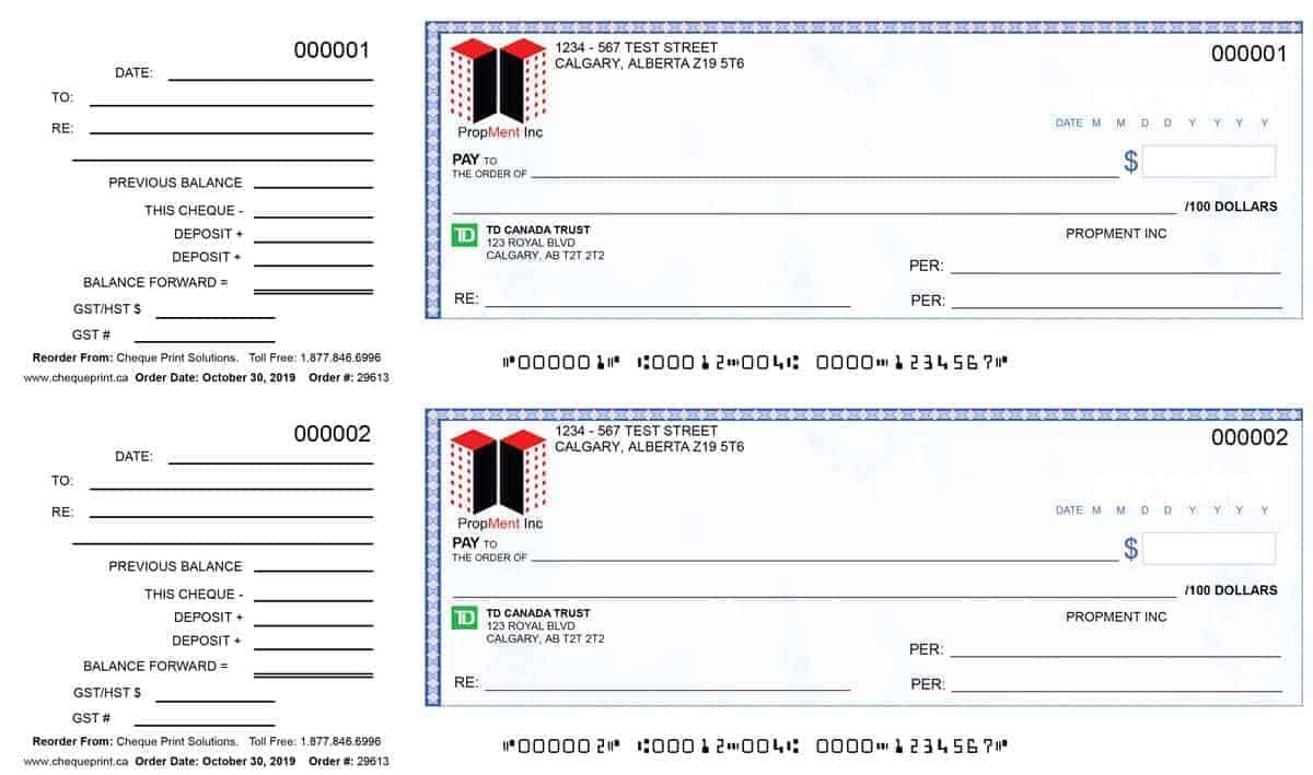 Order TD Cheques in Canada, TD Bank Cheques, Cheque Print