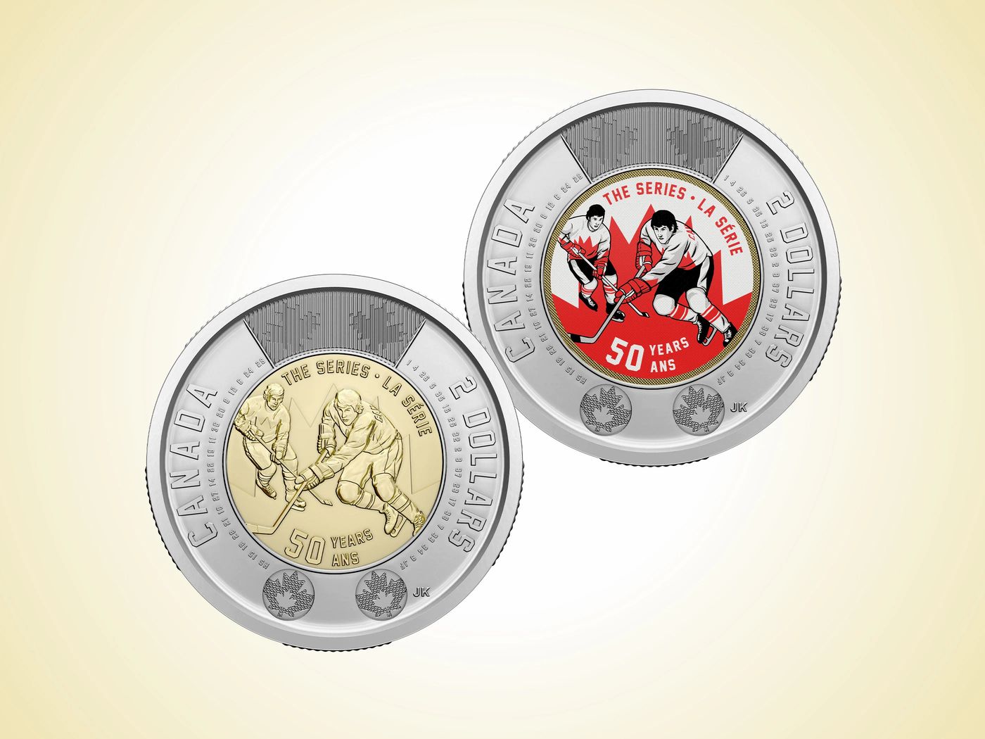 2022 Toonie Canadian 2 Dollars 1952 - 2022 50th Anniversary of the Summit Series (COLOURED and NON-COLOURED) Uncirculated Coins Hockey, Ets