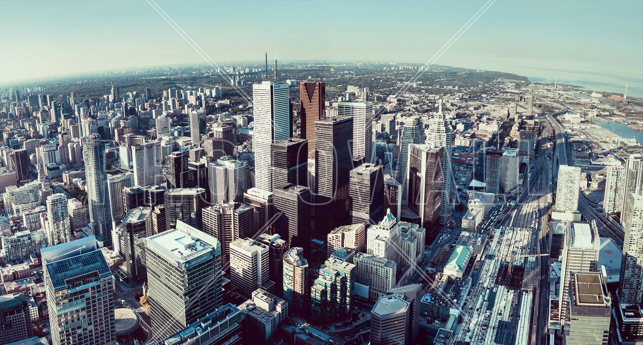 Aerial View of Downtown Toronto, extraordinary wall mural, Photowall