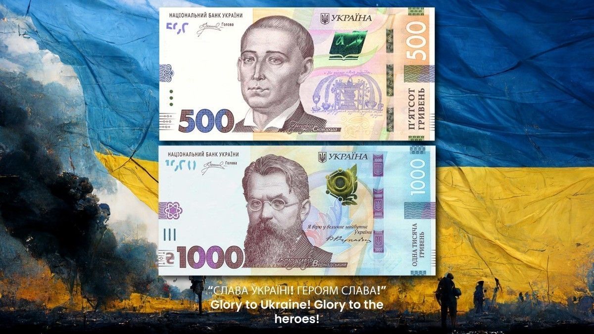 New Ukraine 500 & 1000 Hryven Banknotes to Commemorate the 33rd Anniversary  of Independence, Banknote World